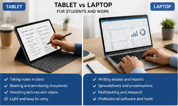 Tablet vs laptop for students and work