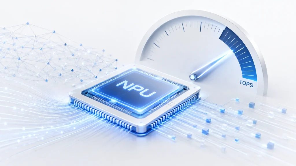 NPU TOPS performance concept for AI laptops